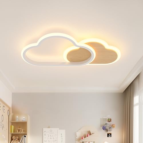 Produktbild: aoled kinderzimmer deckenleuchte 24W dimmbar wolken bambus mit fernbedienung 40cm