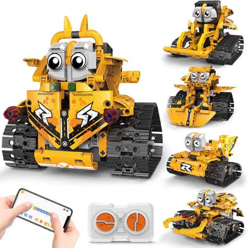 programmier roboter 5-in-1 mit fernbedienung und app für kinder 6 bis 13 jahre geschenk