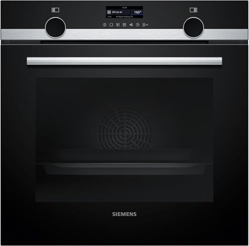 siemens hb579gbr3 einbau-backofen 60x60 cm, air fry, pyrolyse, 3d heißluft, edelstahl