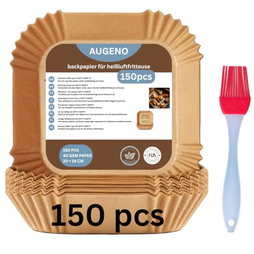 Produktbild: air fryer backpapier 150 stück 20-24cm BPA-frei für Heißluftfritteuse