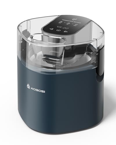 AAOBOSI Eismaschine automatisch, 1,5L Doppelt isolierte Gefrierschale, Gelato, Sorbet, Frozen Yogurt Maker, Timer