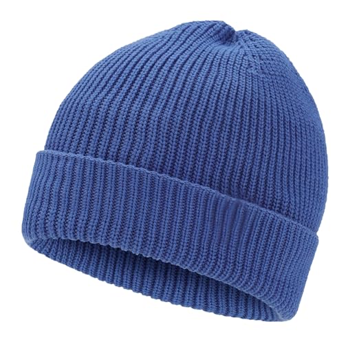 barfulker beanie mütze unisex warm dehnbare wollmütze winterlaufmütze blau