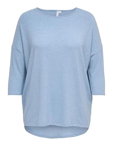 only carmakoma damen top carlamour 3/4 langarm soft chambray größe s eu