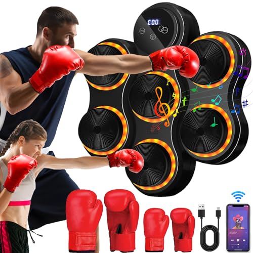 wenosda bluetooth musik-boxmaschine mit boxhandschuhen, 9 geschwindigkeitsmodi