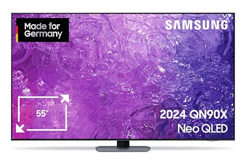 samsung neo qled 4k fernseher 55 zoll, qn90x mit neural quantum ai prozessor