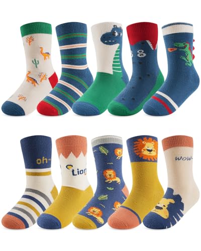 Produktbild: kyopp kinder socken jungen 25-28 lustige tiere blau 10 paar baumwolle socks