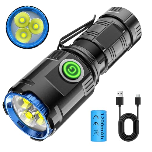 led taschenlampe gearlite edc mini 5000 lumen 5 modi wasserdicht ipx4 mit magnetklappe