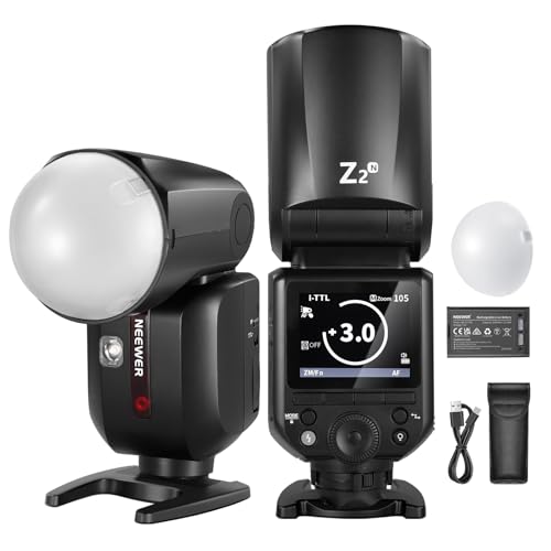 neewer z2-n 2.4g ttl blitz speedlite nikon 76w 1/8000s hss diffuser 3000mah 600 blitze