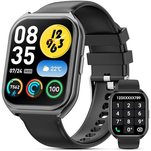 smartwatch herren damen 1.85" hd fitnessuhr mit telefonfunktion und wasserschutz