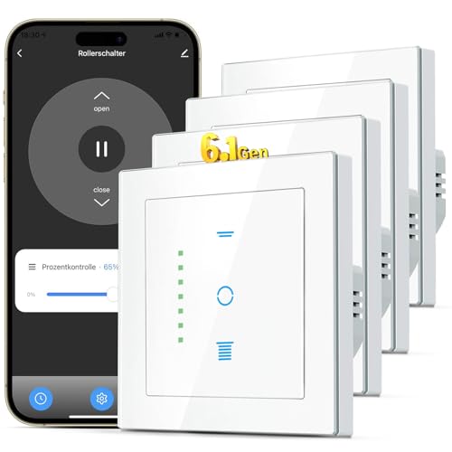 smartercurry wlan rollladenschalter mit timer, kindersicherung, 4 stück, weiß