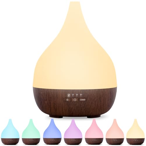 Aroma Diffuser 350ml, SNOWSEN ätherische Öle Diffusor, Luftbefeuchter mit LED Licht