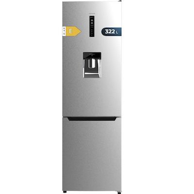 Produktbild: cecotec bolero 322 wd inox e kombi-kühlschrank 322l für 379,90 (statt 499)