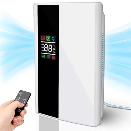 onherm luftentfeuchter 1500ml mit fernbedienung, 24h timer, leise, für badezimmer, schlafzimmer