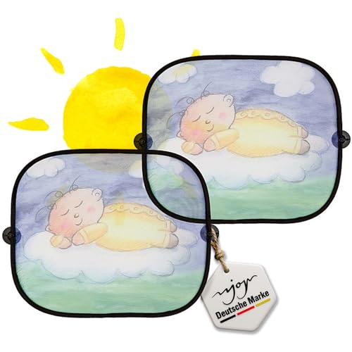 sonnenschutz auto set für babies und kinder, uv schutz für seitenscheibe, saugnapf