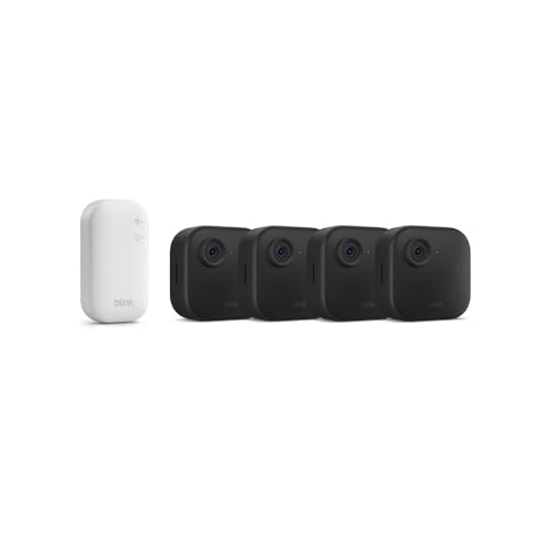 Produktbild: blink outdoor 4 kamera, drahtlos, hd sicherheitskamera, 2 jahre akkulaufzeit, 4 kamerasystem