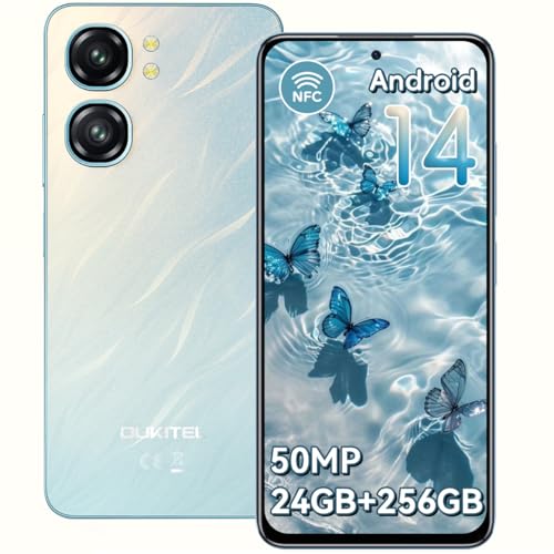 Produktbild: OUKITEL C58 Pro smartphone android 14 24GB 256GB 50MP 8MP 6,7 Zoll 90Hz NFC GPS 4G Dual SIM