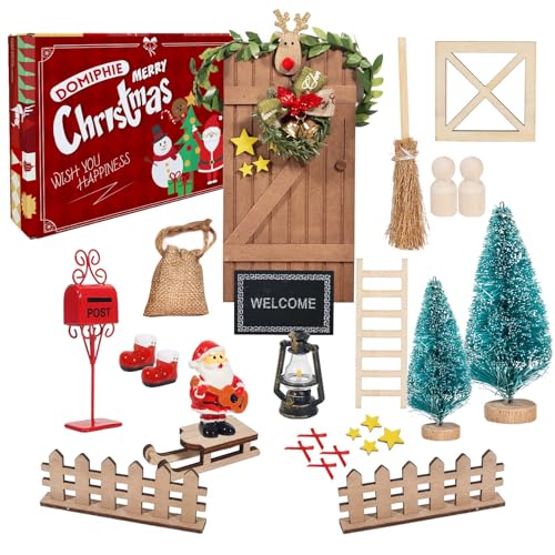 wichteltür set mit zubehör für weihnachten, dekoration, geschenkbox, diy geschenke