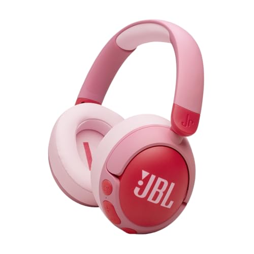 jbl junior 470 nc kinder bluetooth kopfhörer mit active noise cancelling, rosa