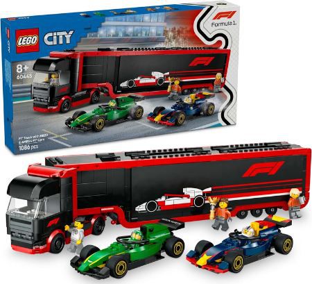 lego 60445 city f1 transporter mit rb20 und amr24 f1 autos für 63,89 euro