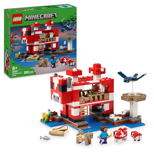 lego minecraft pilzkuh-haus spielset mit steve und minifiguren ab 8 jahren