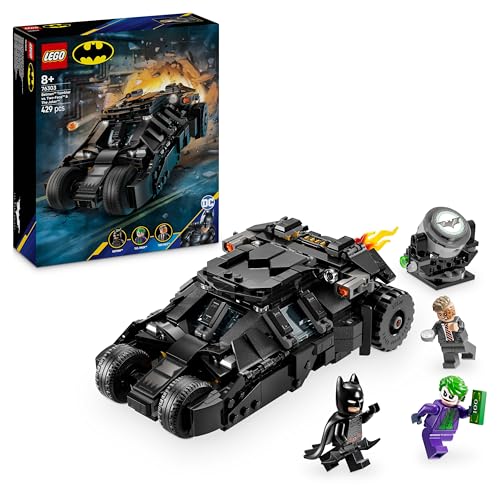 lego dc batman: batmobil tumbler set mit two-face und joker, minifiguren, ab 8 jahren