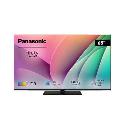 panasonic 65 zoll 4k ultra hd led smart tv w80 mit fire tv, dolby vision, alexa, black