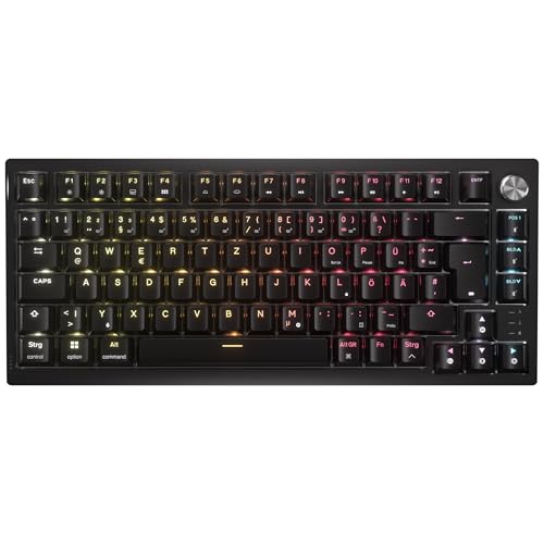 corsair k65 plus wireless gaming tastatur 75% de hot-swap mlx tactile rgb bt 2.4 ghz usb pbt