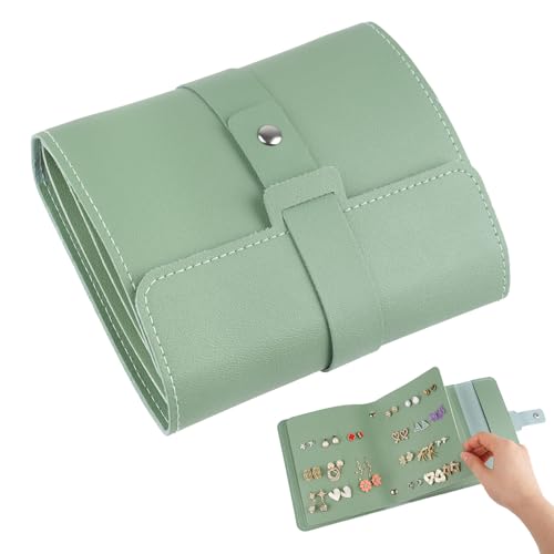 Produktbild: ohrring schmuckaufbewahrung tasche  tragbare reisekosmetik für schmuck, grün