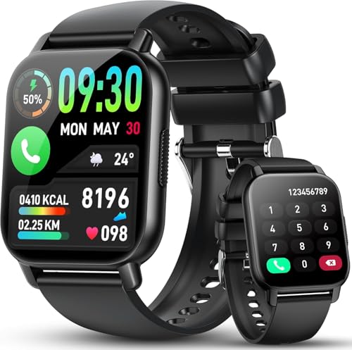 smartwatch mit telefonfunktion 1,85 zoll hd 112 sportmodi pulsuhr schlafmonitor ip68 für iOS Android