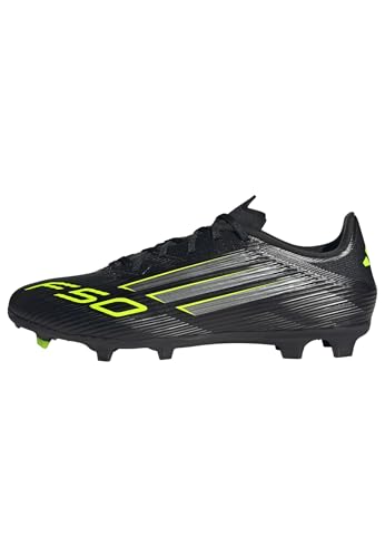 Adidas F50 League FG Fußballschuhe Unisex, Core Black/Iron Metallic, 43 1/3 EU
