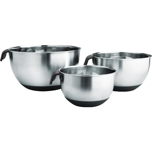 NERTHUS mischschalen set, 3er set, 1 l, 2,5 l, 4,5 l, für küche und backwaren