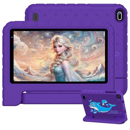 Biegedy tablet 7 zoll android 14, 10GB RAM, 64GB ROM, octa-core, kinder, elternkontrolle, 5G WiFi, dual kamera, lila