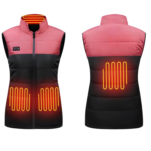 Produktbild: focenat beheizbare jacke damen, heizweste mit usb, 4 heizzonen, leicht, outdoor (l)