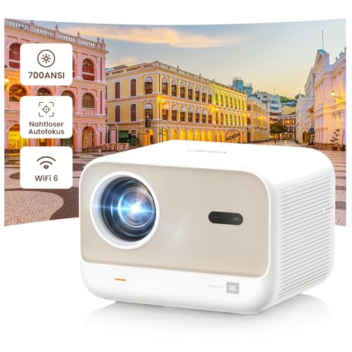 jbl beamer mit 700 ansi 1080p, yaber l2s smart projektor, wifi6 bluetooth 5.1