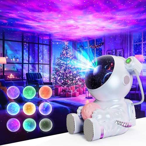 Astronaut projektor 2.0 von LAMPET, LED sternenhimmel mit 17 nebelt, fernbedienung