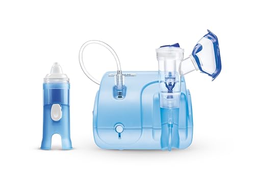 Flaem Neb-Aid Duo, aerosol für atemwege mit soft-touch-masken, luftfilter, nasendusche