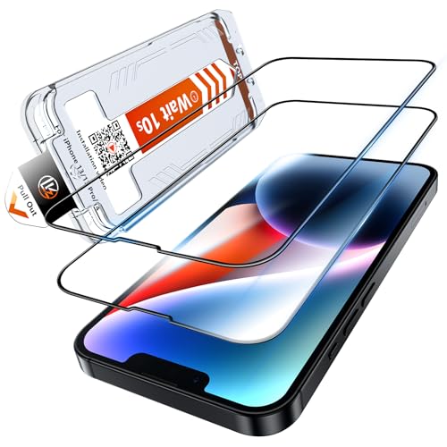 lk gehärtetes glas displayschutz für iphone 13/13 pro und 14, full screen, 9h härtung