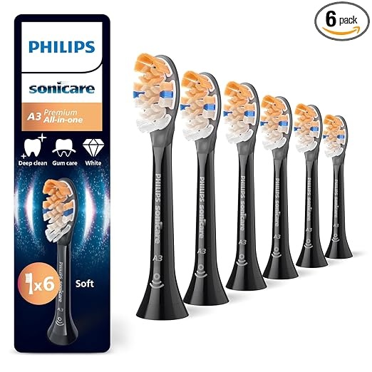 philips sonicare a3 ersatzbürsten 6er pack für elektrisches zahnputzgerät