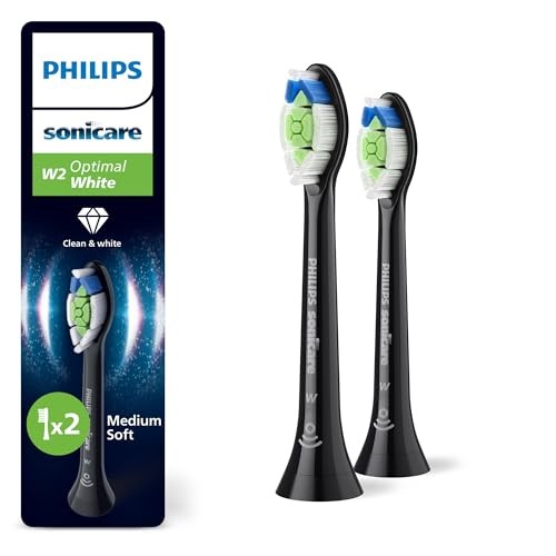 Philips Sonicare W2 Optimal White Ersatzbürstenköpfe Schwarz, 2er-Pack HX6062/88