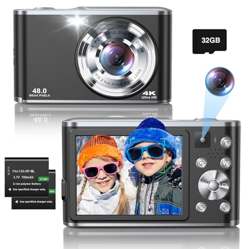 4k digitale kamera 48mp autofocus dual kamera 32gb karte 16x zoom für anfänger