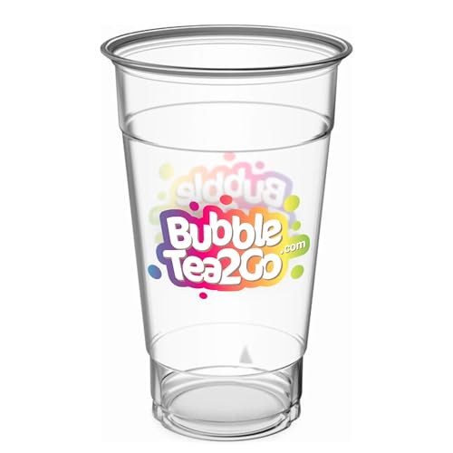 bubble tea 700ml becher 30 stück - für partys und events, robust und wiederverwendbar