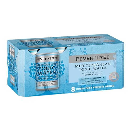 Fever-Tree mediterranean tonic water, 8 x 150 ml, mit floralen botanicals