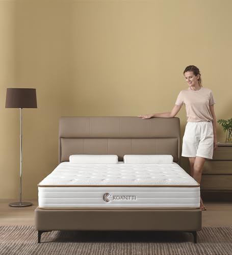koantti taschenfederkernmatratze 160x200 cm mittelfest orthopädisch atmungsaktiv weiß