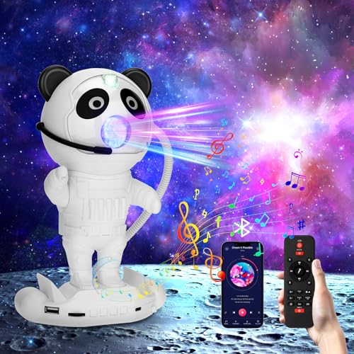 led astronaut galaxy projektor nachtlicht, sternenprojektor mit bluetooth, fernbedienung
