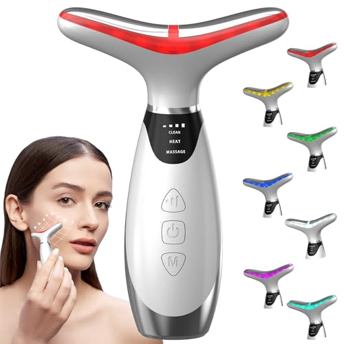 gesichtsmassagegerät v shape face gegen falten, doppelkinn entfernen, 3 modi, 7 farben