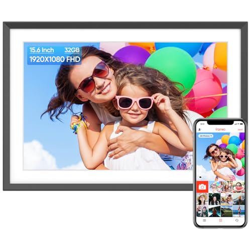 arzopa digitaler bilderrahmen 15,6 zoll fhd touchscreen 32GB wlan fotos videos