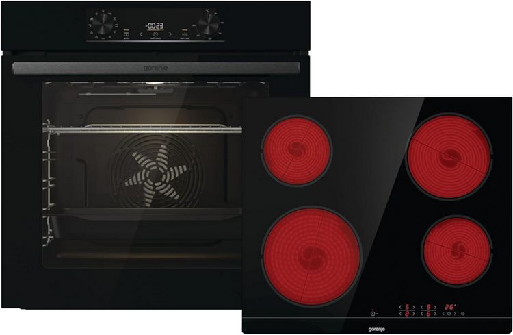 gorenje jump einbaubackofen-set mit ofen und kochfeld für 399 euro