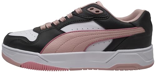 PUMA RBD Break Low Unisex-Sneaker Weiß-Rosa-Schwarz, Größe 4 UK