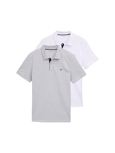 tom tailor poloshirt herren doppelpack xl, kurzarm, dunkelblau, bequem