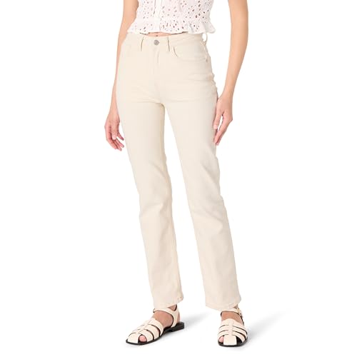 Janine Slim Straight Leg Hose Damen, Ecru, Größe 30